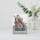 Carte De Visite Entreprise de services faisante le ménage (Debout devant)