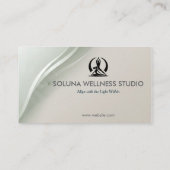 Carte De Visite Entreprise de Studio de Yoga | Code-barres Gris Mo (Dos)