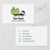 Carte De Visite Entreprise de traitement des déchets de déchets de (Devant / Derrière)