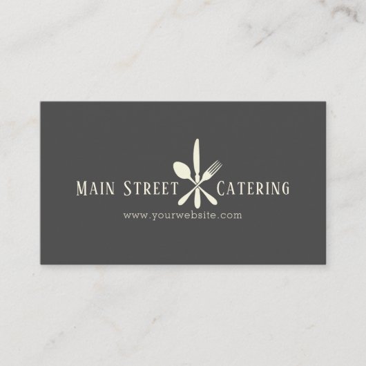 Carte De Visite Entreprise de traiteur Chef professionnel (Devant)