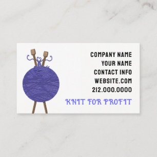 Carte De Visite Entreprise de tricot
