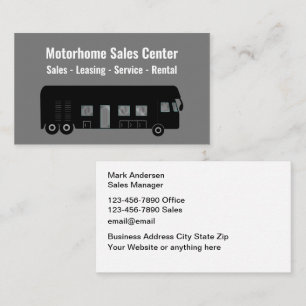 Carte De Visite Entreprise de vente et de service de camping-cars