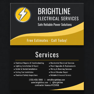 Carte De Visite Entreprise d'électricien professionnel