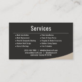 Carte De Visite Entreprise d'installation de terrasse et de patio (Dos)