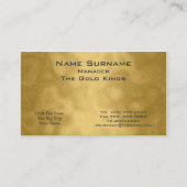 Carte de visite entreprise dorée (Devant)