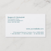 Carte De Visite Entreprise double nom Aqua Tilted Ampersand (Dos)