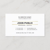 Carte De Visite Entreprise élégant Noir Noir Blanc Moderne (Dos)