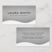 Carte De Visite Entreprise élégante / Argent métallique (Devant / Derrière)