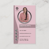 Carte De Visite Entreprise Employé Moderne Profil Photo Profession (Devant)