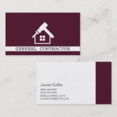 Carte De Visite Entreprise Générale Contractant Construction (Devant / Derrière)