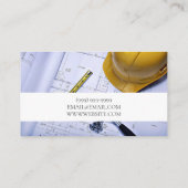 Carte De Visite Entreprise Générale Contractant Construction (Dos)