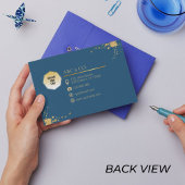 Carte De Visite Entreprise Gold & Blue, Ajouter une photo à une fo