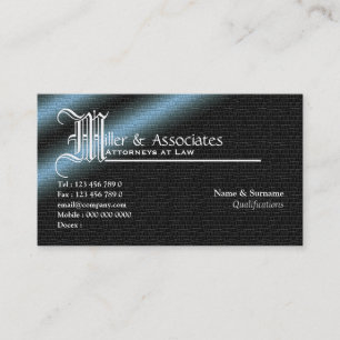 Carte De Visite Entreprise juridique d'avocat de mandataire de loi