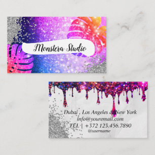 Carte de visite Entreprise Marbre Salon Monstera R