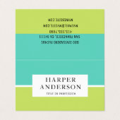 Carte De Visite Entreprise moderne Abstrait Green & Blue Professio (Extérieur déplié)