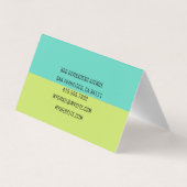 Carte De Visite Entreprise moderne Abstrait Green & Blue Professio (Dos)