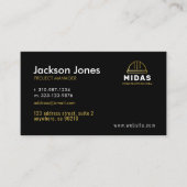 Carte De Visite Entreprise moderne de construction Casquette dur N (Devant)