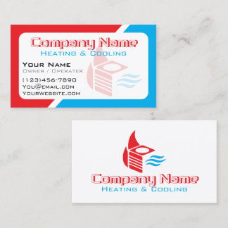 Carte De Visite Entreprise Moderne de CVC Rouge et Bleu