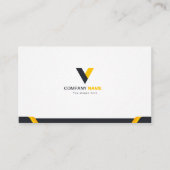 Carte De Visite Entreprise moderne élégant Jaune foncé (Devant)