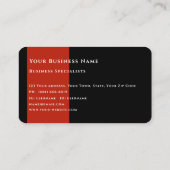 Carte De Visite Entreprise moderne Élégante Texture foncée violet  (Dos)