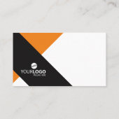 Carte De Visite Entreprise moderne et professionnel Orange & Noir (Dos)