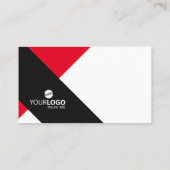 Carte De Visite Entreprise moderne et professionnel rouge et noir (Dos)