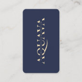 Carte De Visite Entreprise moderne Monogramme élégant bleu foncé (Devant)