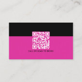 Carte De Visite Entreprise moderne Noir Rose Notaire Signature Cod (Dos)