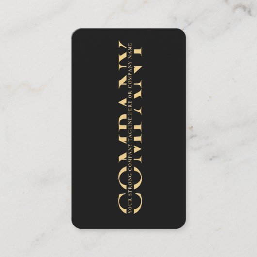 Carte De Visite Entreprise moderne professionnelle Monogramme Noir (Devant)