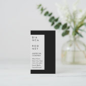 Carte De Visite Entreprise noir blanc (Debout devant)