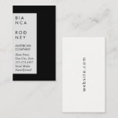 Carte De Visite Entreprise noir blanc (Devant / Derrière)