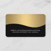 Carte De Visite Entreprise / Or métal élégant (Dos)