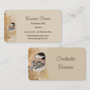 Carte De Visite Entreprise personnalisée mésange oiseau d'affaires