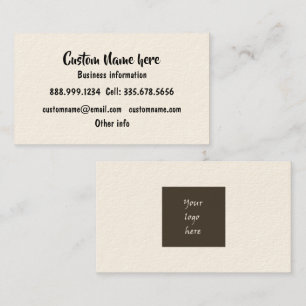 Carte De Visite Entreprise personnalisée sur mesure avec votre log