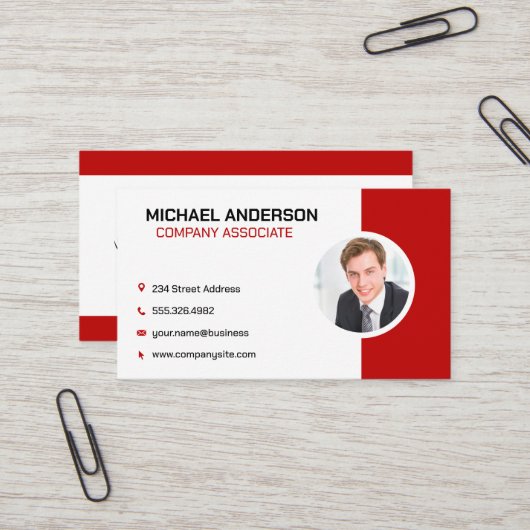 Carte De Visite Entreprise | Professionnel professionnel (Devant/Arrière en situation)