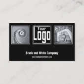 Carte De Visite Entreprise professionnelle de numérisation noir et (Dos)