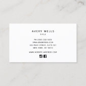 Carte De Visite Entreprise professionnelle moderne Black Gold Fron (Dos)