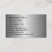 Carte De Visite Entreprise professionnelle Silver and Black (Dos)