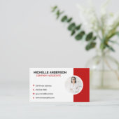 Carte De Visite Entreprise rouge | Professionnel professionnel (Debout devant)