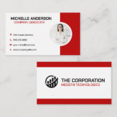 Carte De Visite Entreprise rouge | Professionnel professionnel (Devant / Derrière)