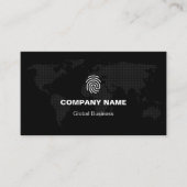 Carte De Visite Entreprise simple de marque personnalisée en noir (Devant)