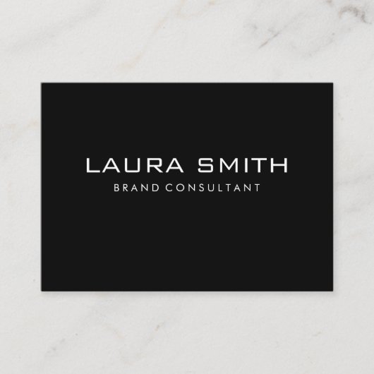 Carte De Visite Entreprise simple | Noir / Gris (Devant)