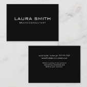 Carte De Visite Entreprise simple | Noir / Gris (Devant / Derrière)