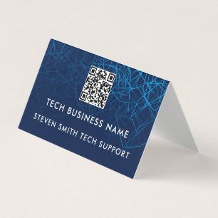 Carte De Visite Entreprise Technologique Personnalisée Code QR Ble