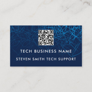 Carte De Visite Entreprise Technologique Personnalisée Code QR Ble