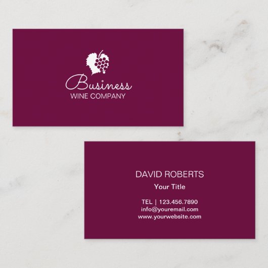 Carte De Visite Entreprise vinicole Plain (Devant / Derrière)