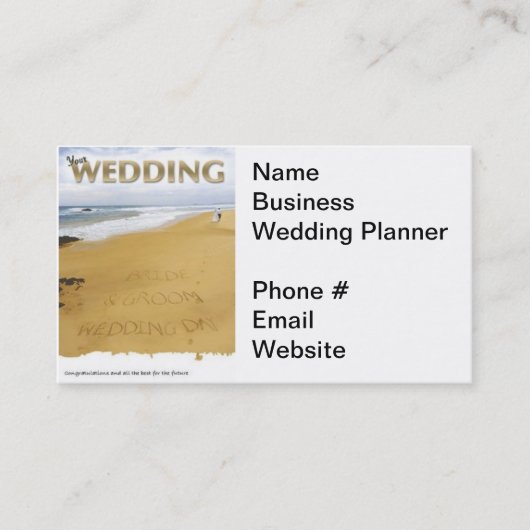 Carte De Visite Entreprise wedding planner (Devant)