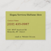 Carte De Visite Entreprises antiques de mitraille de véhicule (Dos)