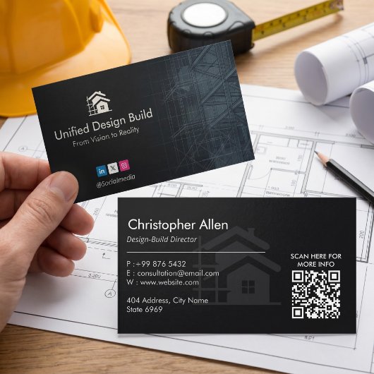 Carte De Visite Entreprises de conception-réalisation | Black Sket