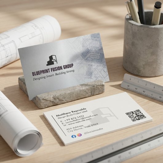 Carte De Visite Entreprises de conception-réalisation | Minimalist